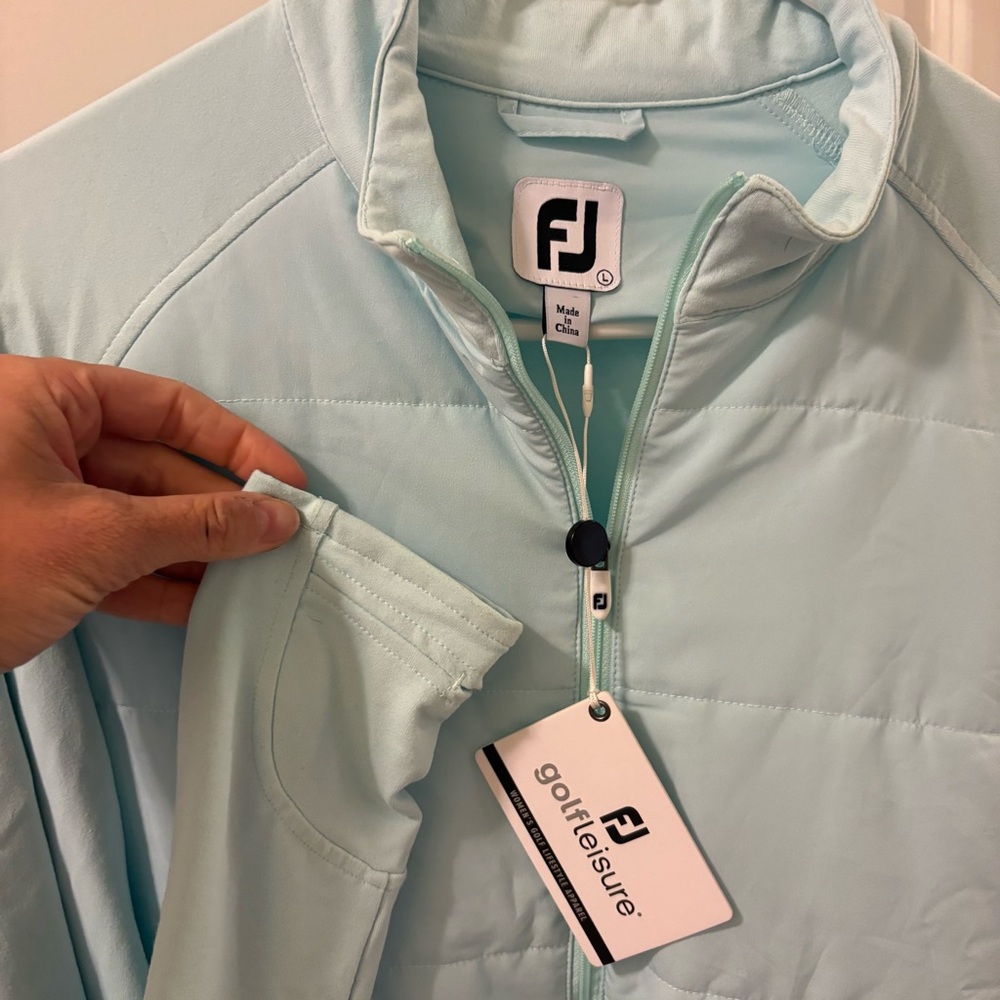 FootJoy Women's Sky Blue Hybrid Mid-layer Jacket- NWT - Size Large